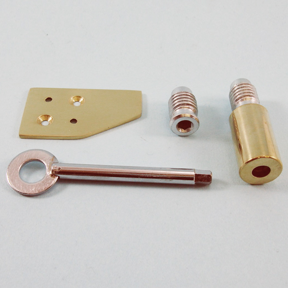 THD085/PB • 028mm • Polished Brass • Deluxe Surface Sash Stop